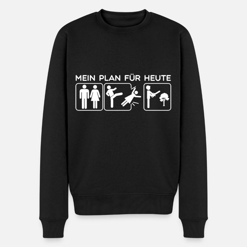 Lustiges Arborist Geschenk Baumpfleger Motorsäge - Männer Premium Bio Pullover - Schwarz