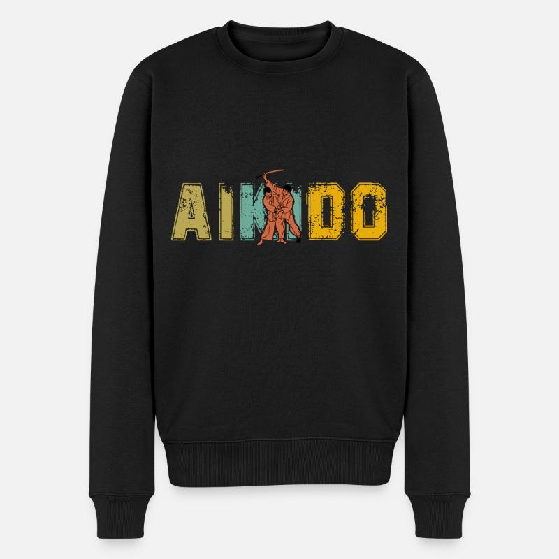 Aïkido - Pull Premium bio Homme - noir