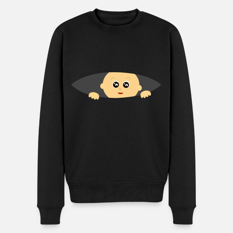Schwangerschaft Schwanger Säugling - Männer Premium Bio Pullover - Schwarz