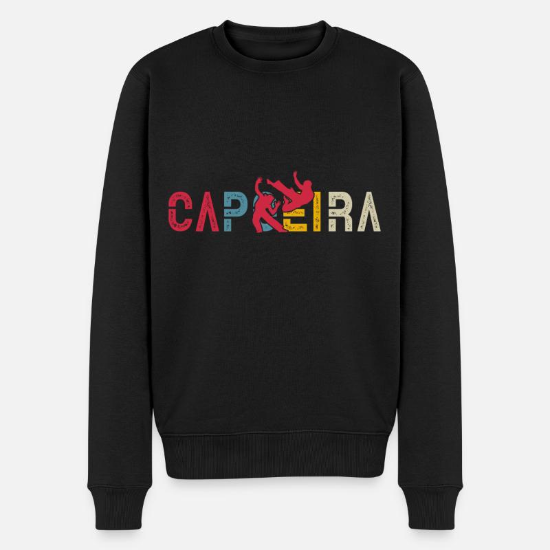 Capoeira - Männer Premium Bio Pullover - Schwarz