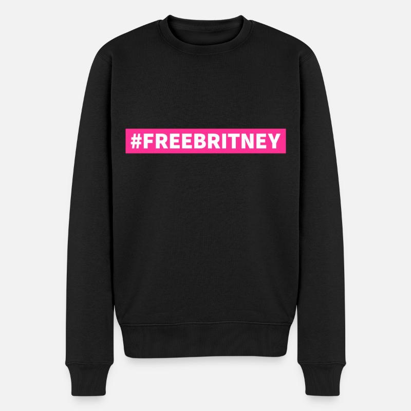 Free Britney - Männer Premium Bio Pullover - Schwarz