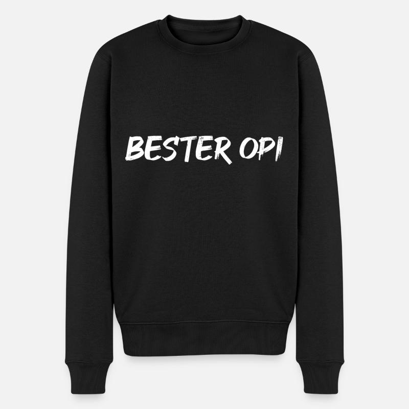 Bester Opi - Männer Premium Bio Pullover - Schwarz