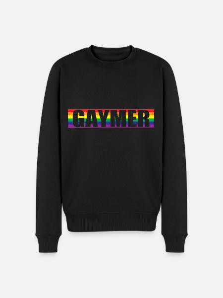 Gaymer - Men's Premium Organic Jumper - black