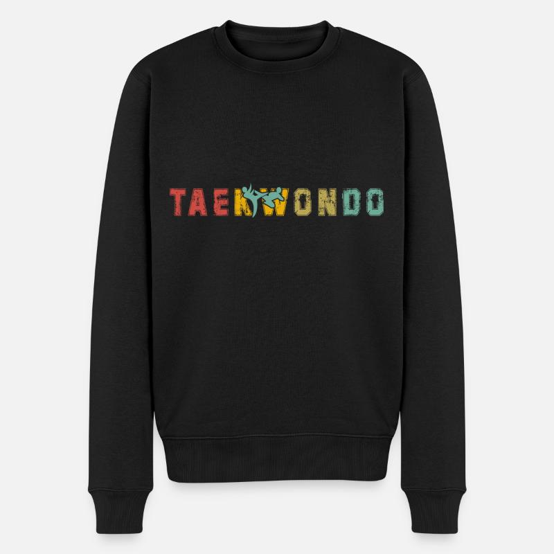 Taekwondo - Männer Premium Bio Pullover - Schwarz