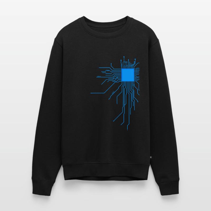 platine blau computer pc Admin Core cpu Nerd code Männer Premium Bio Pullover