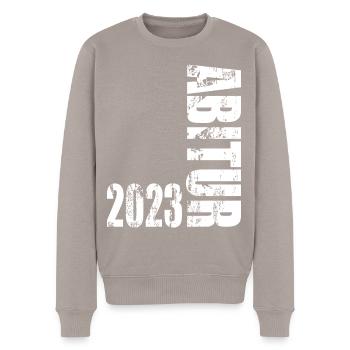 Abitur 2023 - Männer Premium Bio Pullover - Taupe - Vorne - Nico (187cm)
