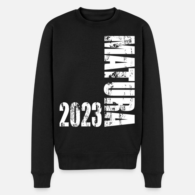 Matura 2023 vintage - Männer Premium Bio Pullover - Schwarz