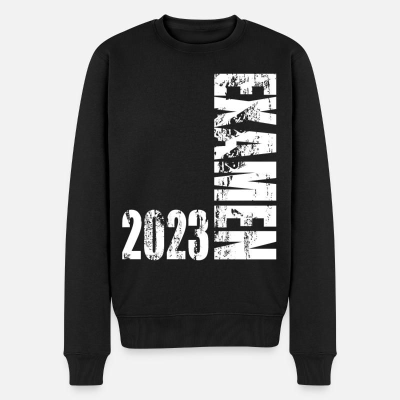 Examen 2023 Vintage Design - Männer Premium Bio Pullover - Schwarz
