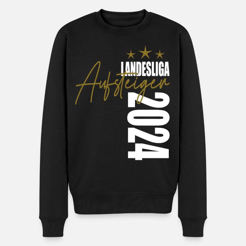 Aufsteiger Landesliga 2024 Aufstiegstrikot - Männer Premium Bio Pullover - Schwarz