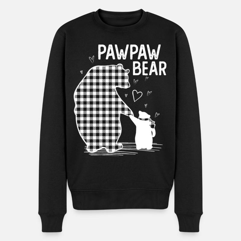 Papaye Ours - Pull Premium bio Homme - noir
