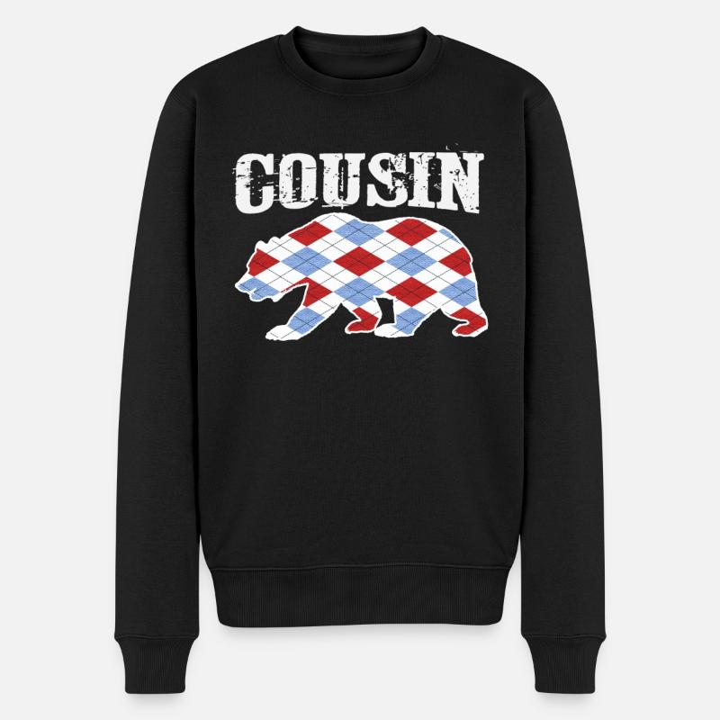 Cousin T-Shirt Design - Männer Premium Bio Pullover - Schwarz