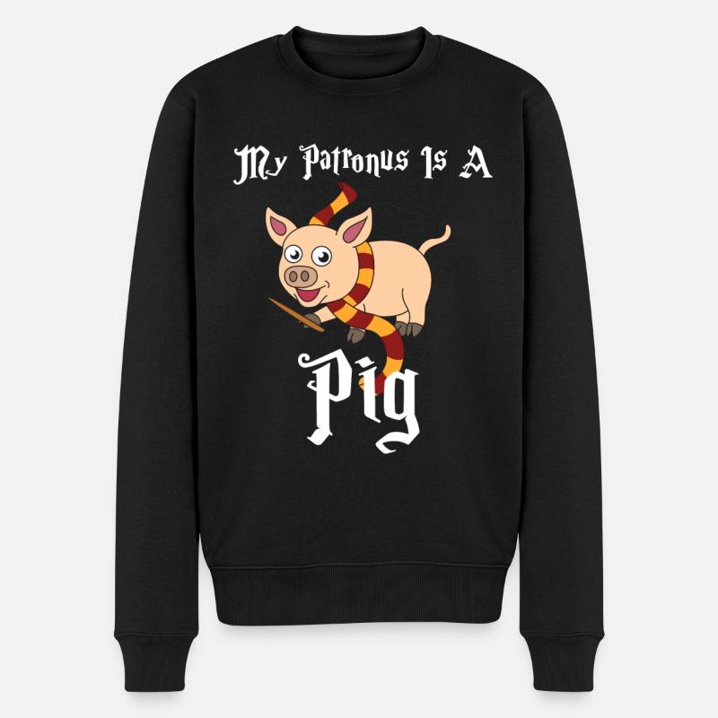 Patronus ist ein PIG T-Shirt Design - Männer Premium Bio Pullover - Schwarz