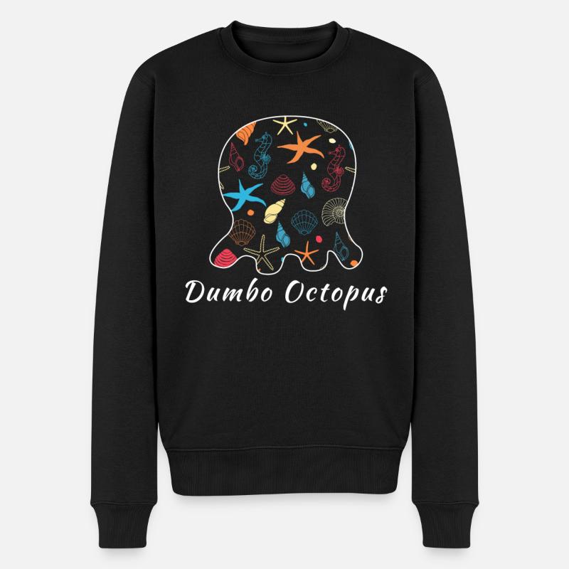 Das kleine aber entzückende Dumbo Octopus T-Shirt - Männer Premium Bio Pullover - Schwarz