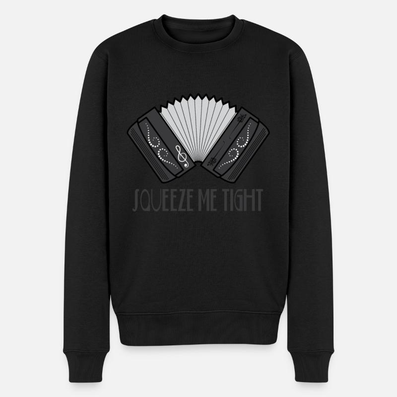 Akkordeon-Akkordeonist-T-Shirt Geschenk Drücken Sie mich zusammen - Männer Premium Bio Pullover - Schwarz