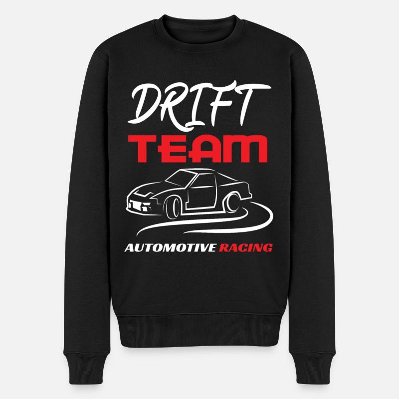 Simple et extravagant "Drift Team Automotive - Pull Premium bio Homme - noir