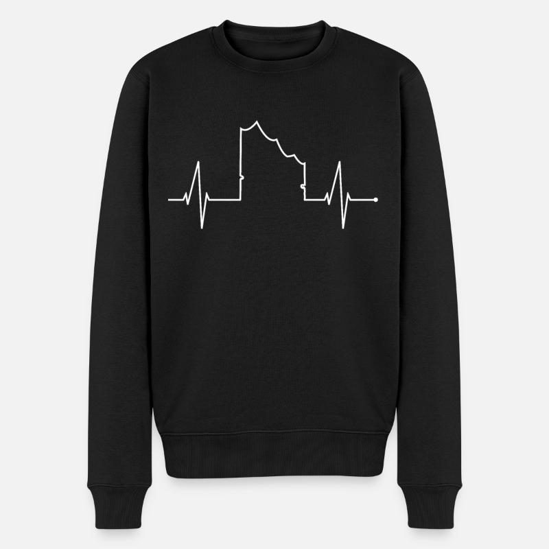 Herzschlag Hamburg Elbphilharmonie Hamburger Puls - Männer Premium Bio Pullover - Schwarz