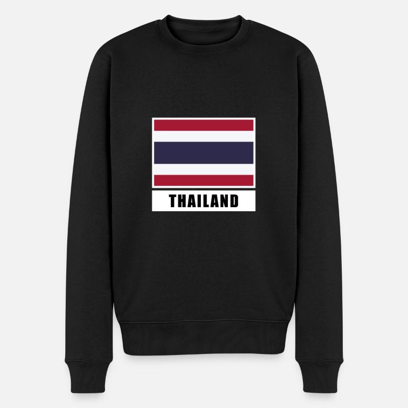 Thailand - Männer Premium Bio Pullover - Schwarz