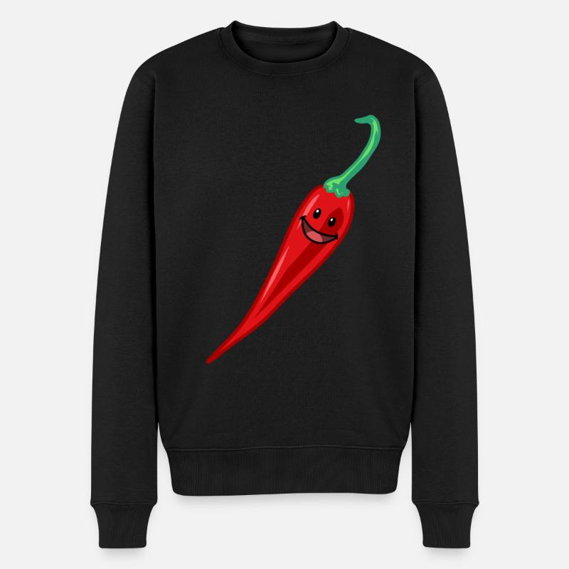 Chili Chili Pepperoni épices végétalien - Pull Premium bio Homme - noir