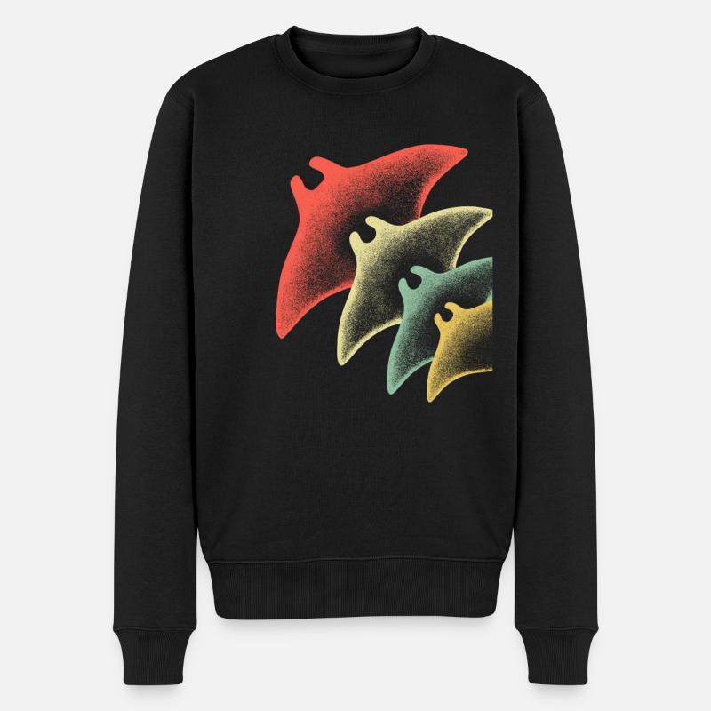 Rochen Taucher Geschenk Diving - Männer Premium Bio Pullover - Schwarz