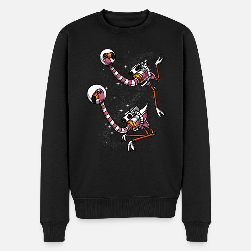Astronautes de l'espace Flamingo Bird - Pull Premium bio Homme - noir
