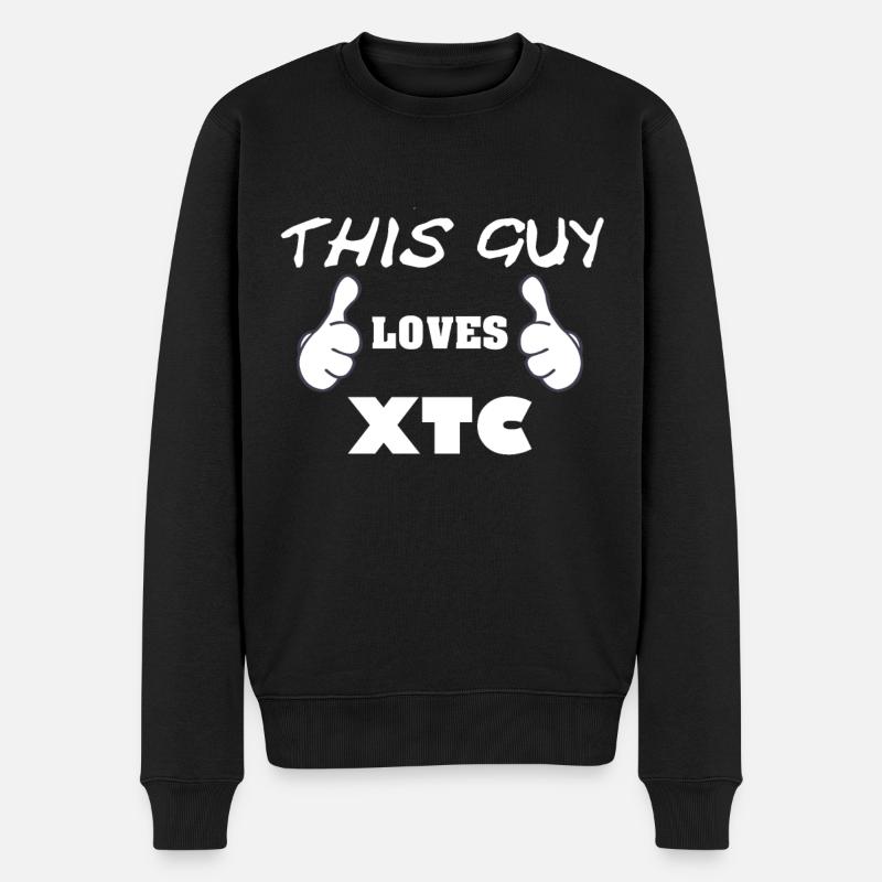 This Guy Loves Xtc - Männer Premium Bio Pullover - Schwarz