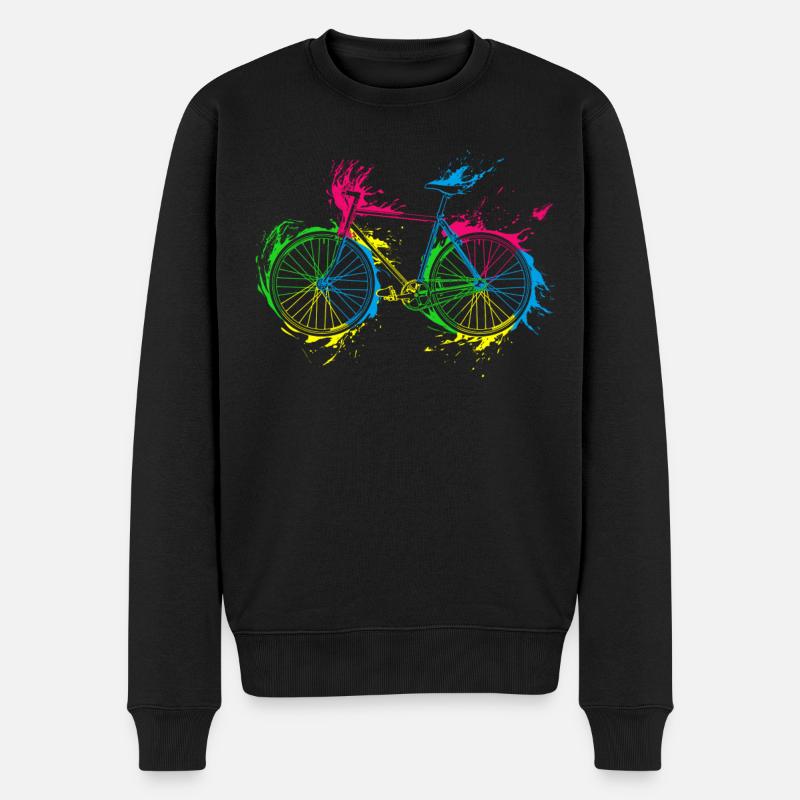 Fahrrad Radfahrer Geschenk - Männer Premium Bio Pullover - Schwarz