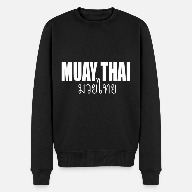 Muay Thai - Männer Premium Bio Pullover - Schwarz
