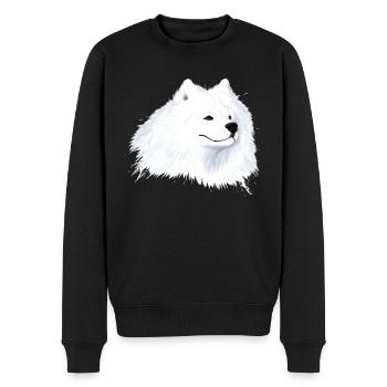 Samojede Hund - Männer Premium Bio Pullover - Schwarz - Vorne - Nico (187cm)