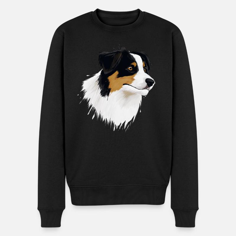 AUSTRALIAN SHEPHERD - Pull Premium bio Homme - noir