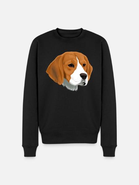 Beagle Hund - Männer Premium Bio Pullover - Schwarz