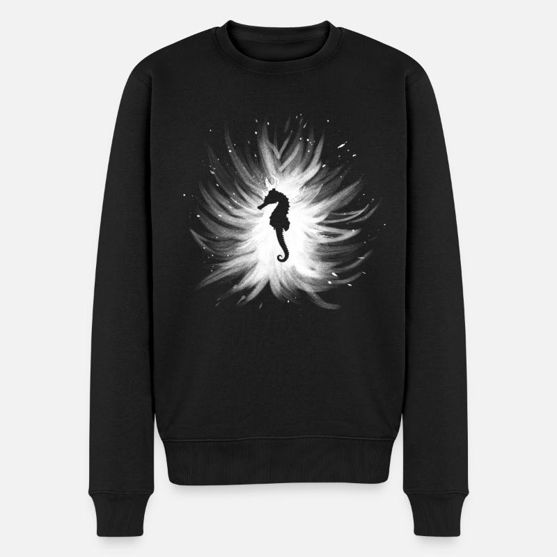 Hippocampes - Pull Premium bio Homme - noir