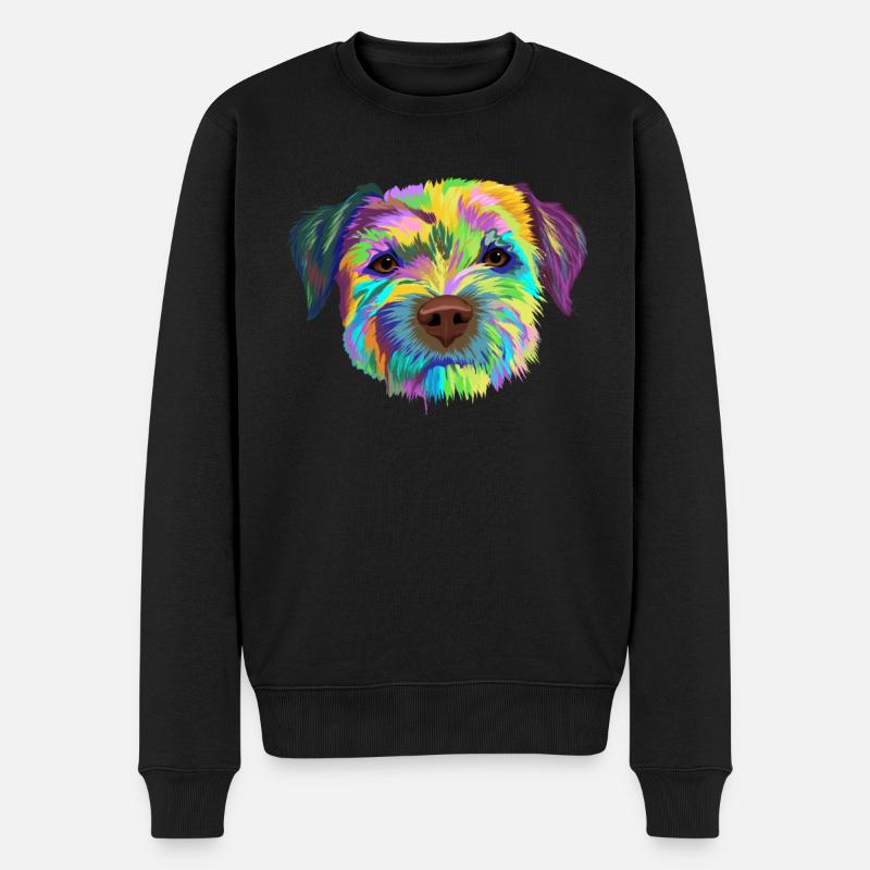 Border Terrier chien cadeau - Pull Premium bio Homme - noir