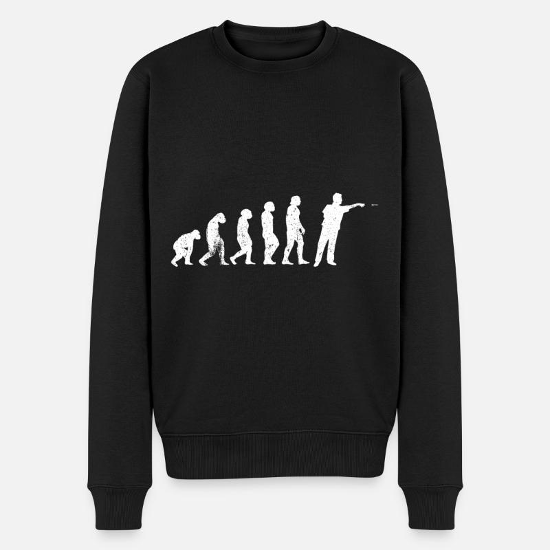 Evolution des fléchettes - Pull Premium bio Homme - noir