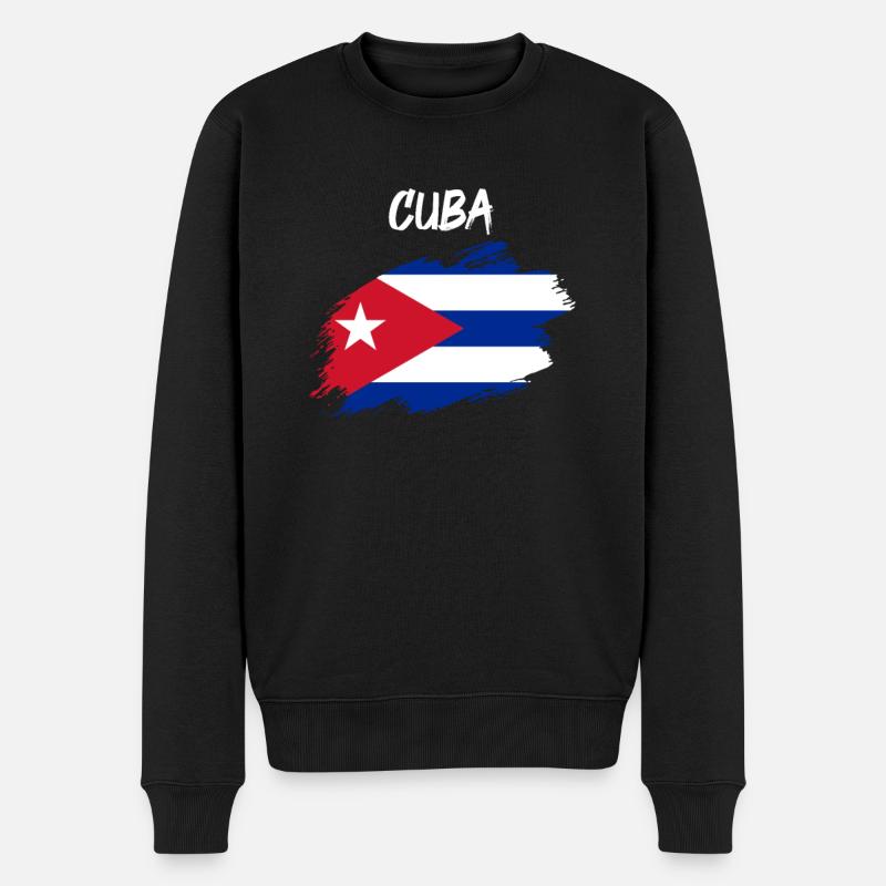 Cuba drapeau drapeau - Pull Premium bio Homme - noir
