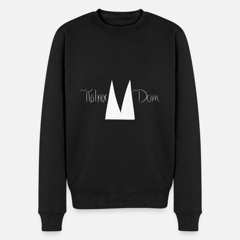 KÖLNER DOM - Männer Premium Bio Pullover - Schwarz