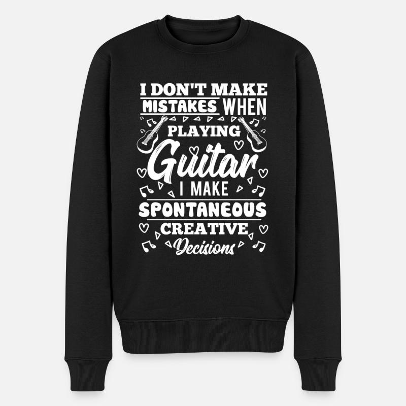 Guitariste, guitare, musicien - Pull Premium bio Homme - noir