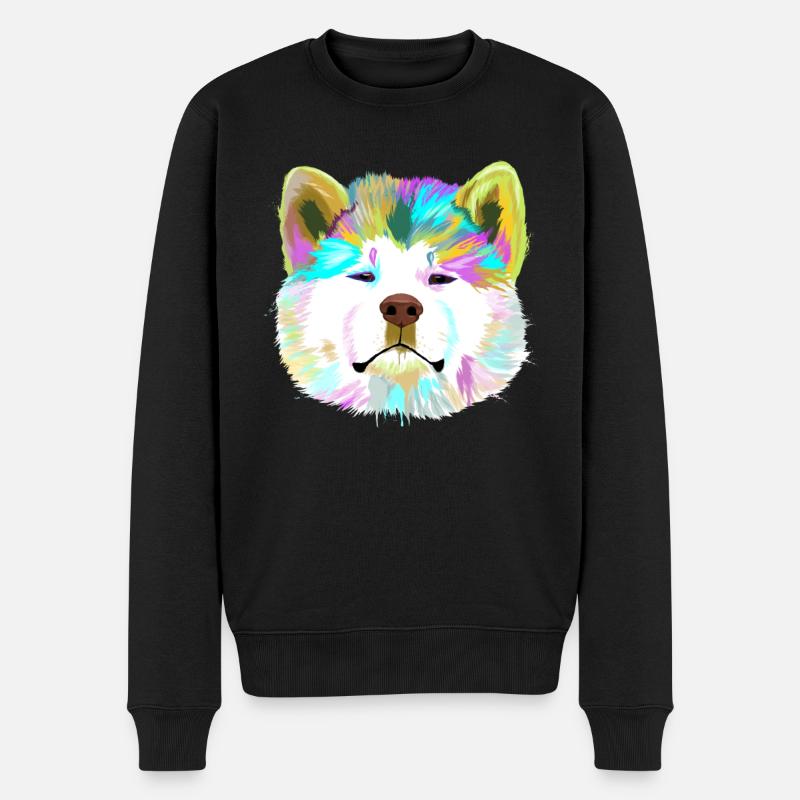 Akita Chien - Pull Premium bio Homme - noir