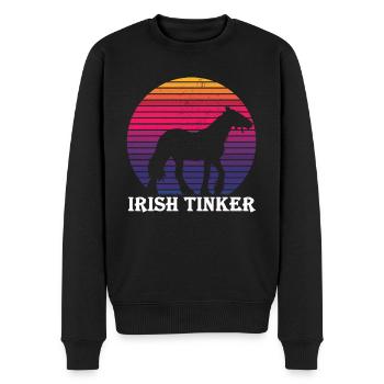 Irish Tinker - Cheval rétro style - Pull Premium bio Homme - noir - Devant - Nico (187cm)