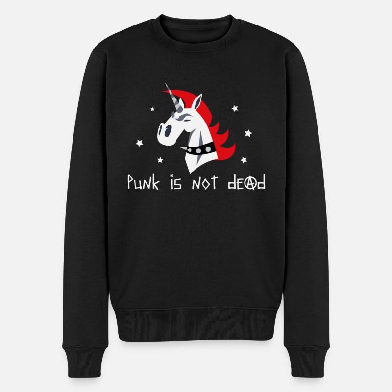 Punk ist nicht tot, Punk Rock Star, Musik Geschenk - Männer Premium Bio Pullover - Schwarz