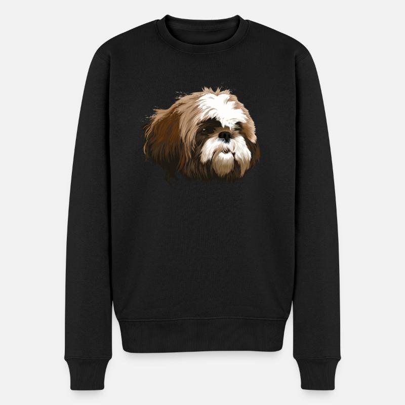 Shih Tzu Chien - Pull Premium bio Homme - noir
