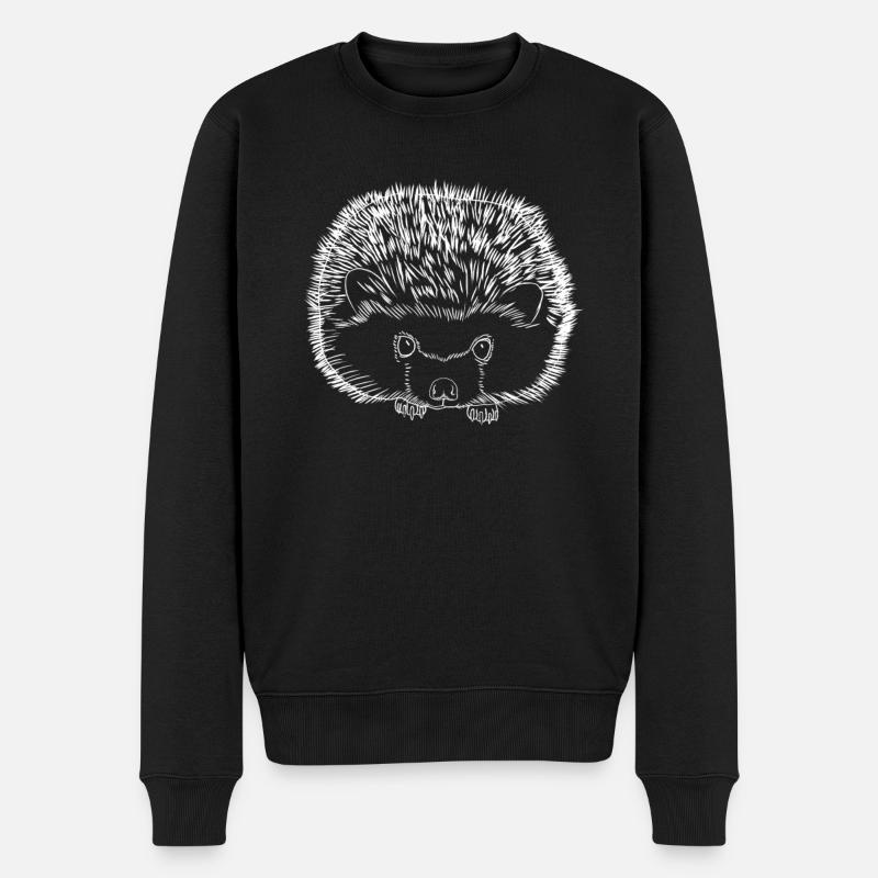 Igel - Männer Premium Bio Pullover - Schwarz