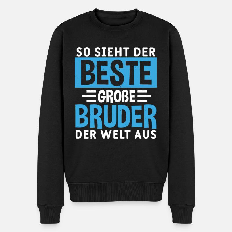 So sieht der beste große Bruder der Welt aus - Männer Premium Bio Pullover - Schwarz