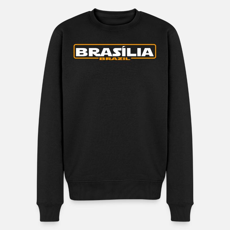 Brasília, Brazil - Männer Premium Bio Pullover - Schwarz