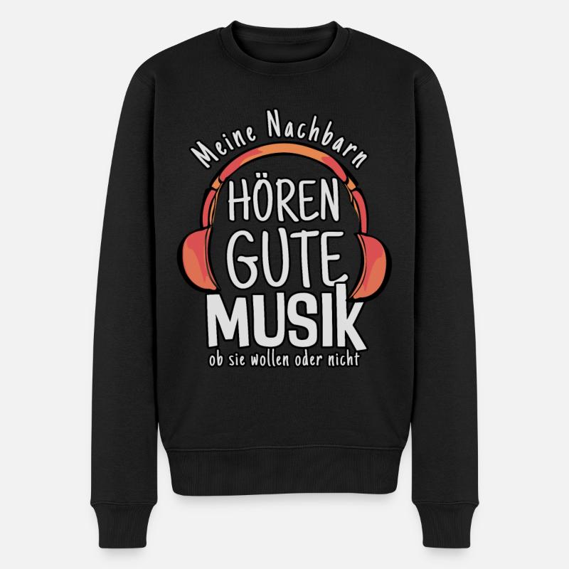 Musiker Gitarrist Gitarre - Männer Premium Bio Pullover - Schwarz