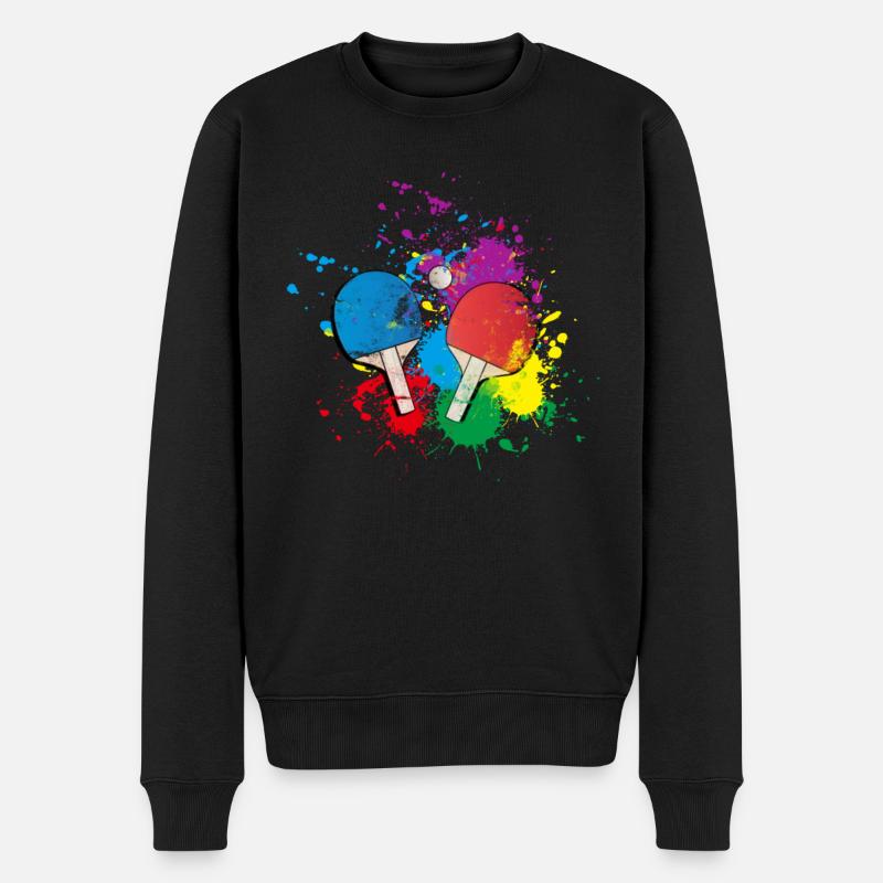 Cadeau de ping-pong pour joueur de ping-pong - Pull Premium bio Homme - noir