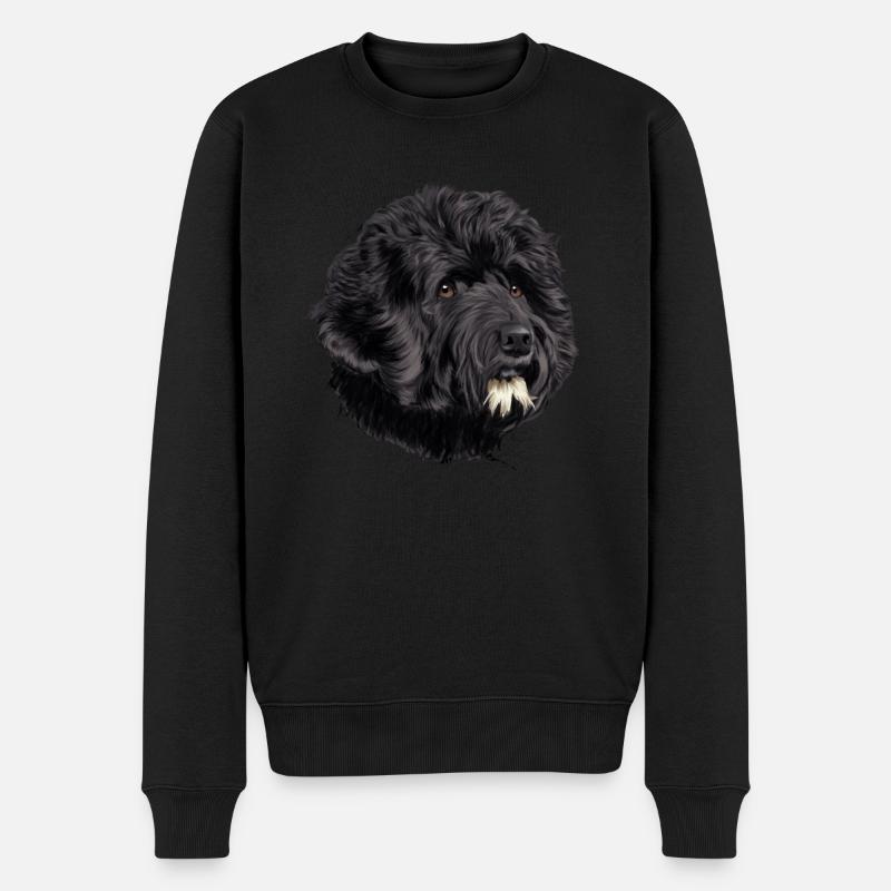 Hund Portugiesischer Wasserhund - Männer Premium Bio Pullover - Schwarz
