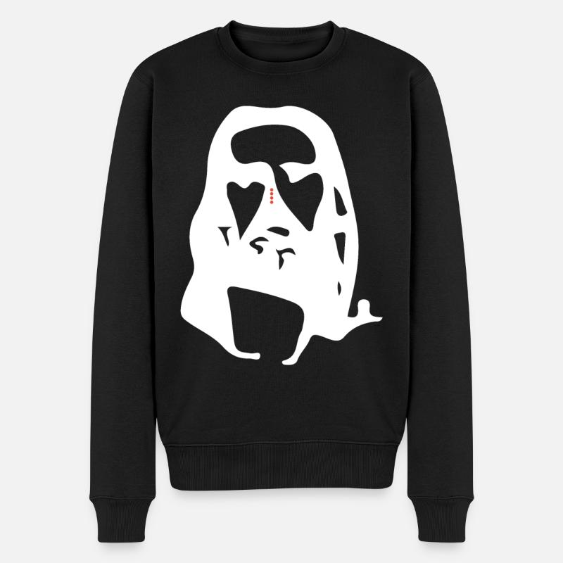 jesus optische täuschung - Männer Premium Bio Pullover - Schwarz