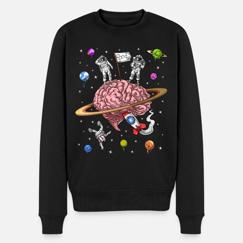 Astronautes psychédéliques DMT - Pull Premium bio Homme - noir