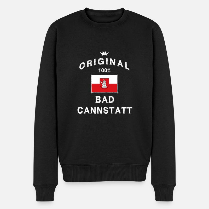 Bad Cannstatt Stuttgart Original - Männer Premium Bio Pullover - Schwarz