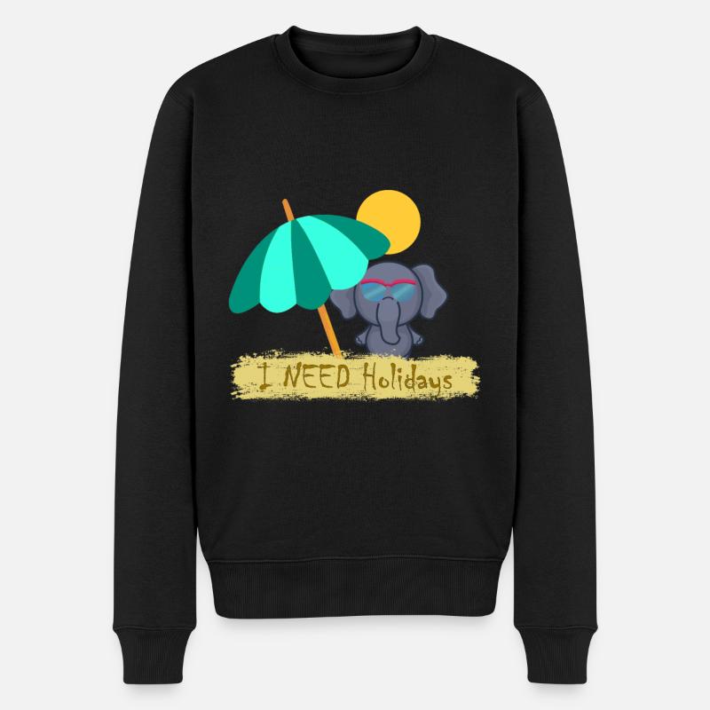 Éléphant - Pull Premium bio Homme - noir
